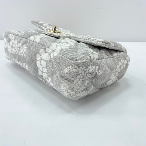 CHANEL Coco Beach 23 Shoulder Bag canvas gray WS32846