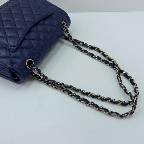CHANEL Matelasse 23 Double Flap Shoulder Bag Navy WS32850