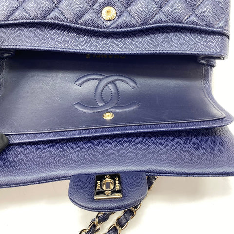 CHANEL Matelasse 23 Double Flap Shoulder Bag Navy WS32850