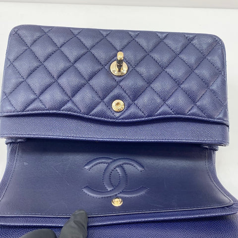 CHANEL Matelasse 23 Double Flap Shoulder Bag Navy WS32850