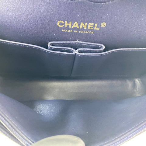 CHANEL Matelasse 23 Double Flap Shoulder Bag Navy WS32850