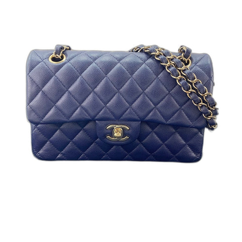 CHANEL Matelasse 23 Double Flap Shoulder Bag Navy WS32850