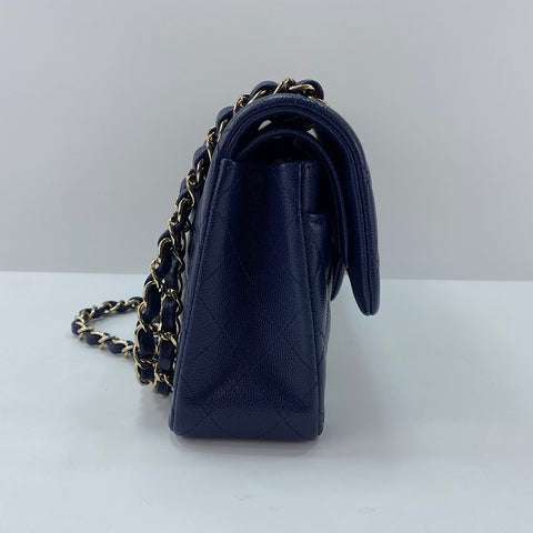 CHANEL Matelasse 23 Double Flap Shoulder Bag Navy WS32850
