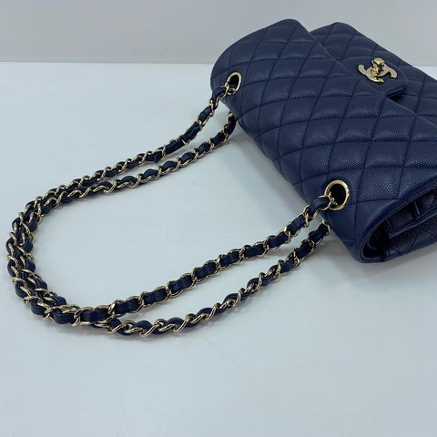 CHANEL Matelasse 23 Double Flap Shoulder Bag Navy WS32850