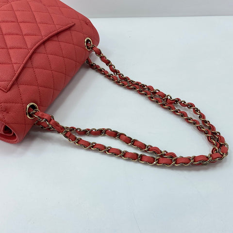 CHANEL Matelasse 23 Double Flap Shoulder Bag Orange WS32851