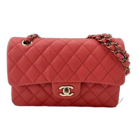 CHANEL Matelasse 23 Double Flap Shoulder Bag Orange WS32851