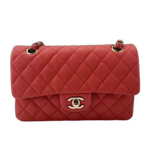 CHANEL Matelasse 23 Double Flap Shoulder Bag Orange WS32851