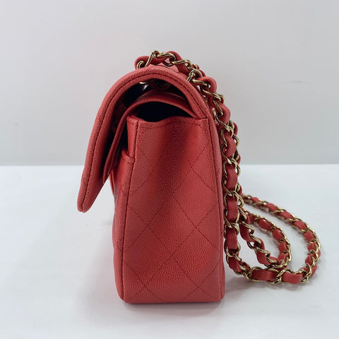 CHANEL Matelasse 23 Double Flap Shoulder Bag Orange WS32851