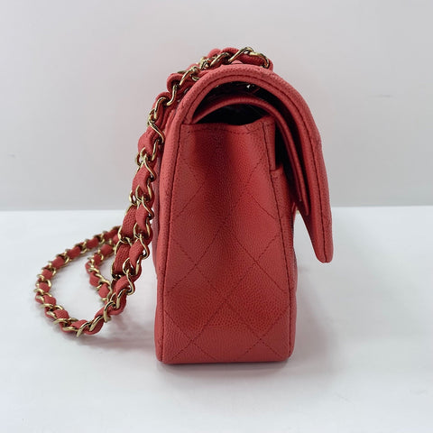 CHANEL Matelasse 23 Double Flap Shoulder Bag Orange WS32851