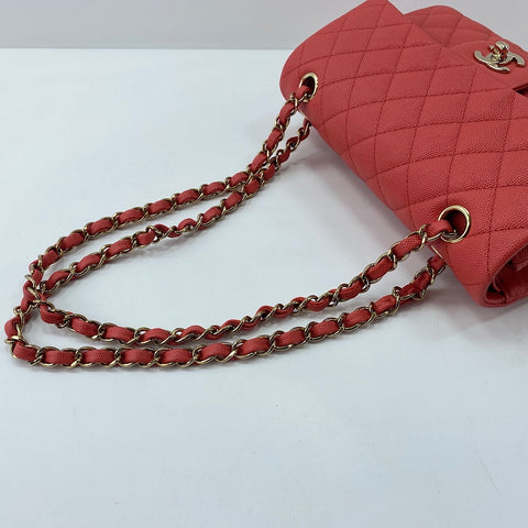CHANEL Matelasse 23 Double Flap Shoulder Bag Orange WS32851