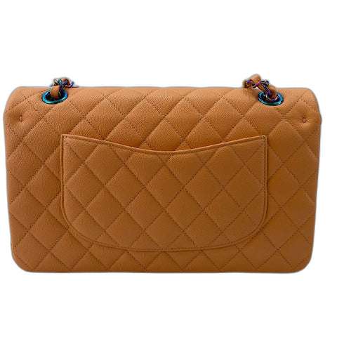 CHANEL Matelasse 25 double flap Shoulder Bag Orange WS32852