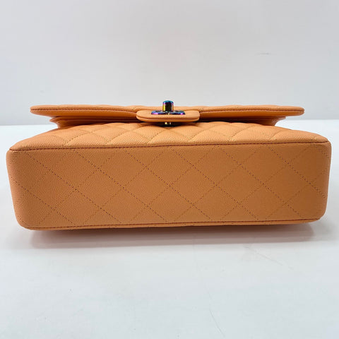 CHANEL Matelasse 25 double flap Shoulder Bag Orange WS32852
