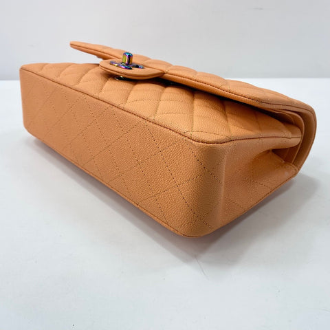 CHANEL Matelasse 25 Double Flap Shoulder Bag Orange WS32852