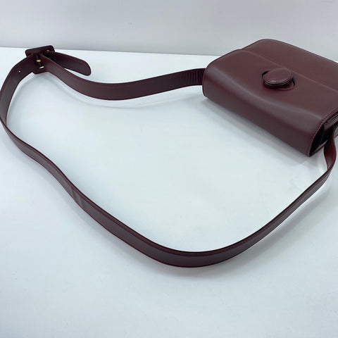 CARTIER Must Line Shoulder Bag leather wine-red WS32853