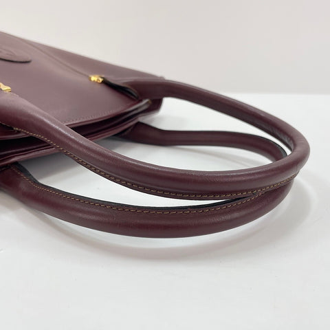 CARTIER Must Line Tote Bag leather wine-red WS32854