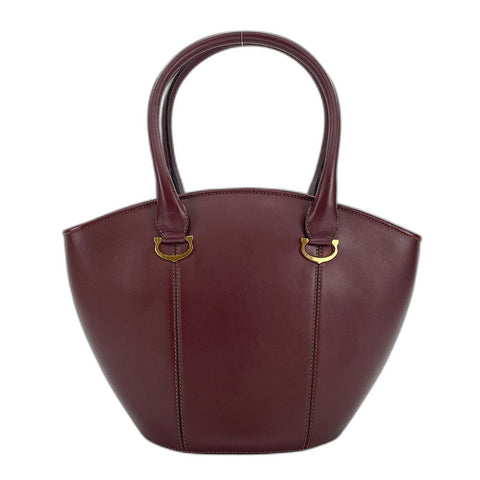 CARTIER Must Line Tote Bag leather wine-red WS32854