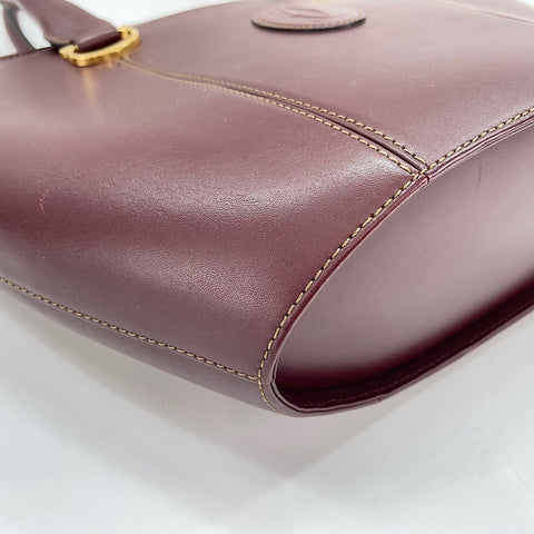 CARTIER Must Line Tote Bag leather wine-red WS32854
