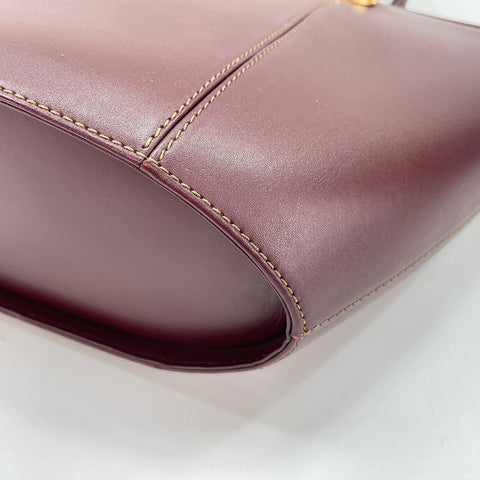 CARTIER Must Line Tote Bag leather wine-red WS32854