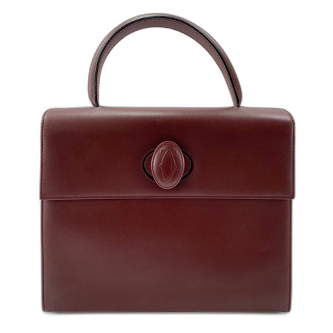 CARTIER Must Line Handbag leather wine-red WS32855