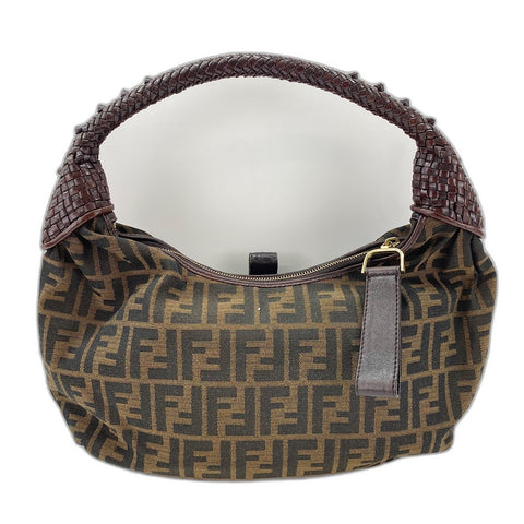 FENDI Spybag Zucca Handbag canvas Brown WS32856