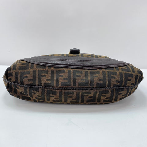 FENDI Spybag Zucca Handbag canvas Brown WS32856
