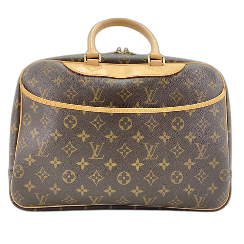 LOUIS VUITTON Deauville Handbag Brown WS32862