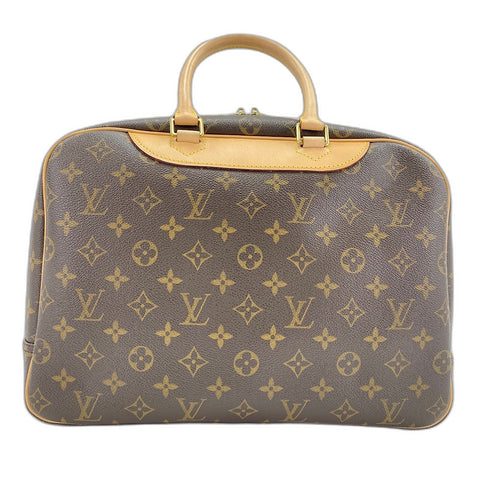 LOUIS VUITTON Deauville Handbag Brown WS32862