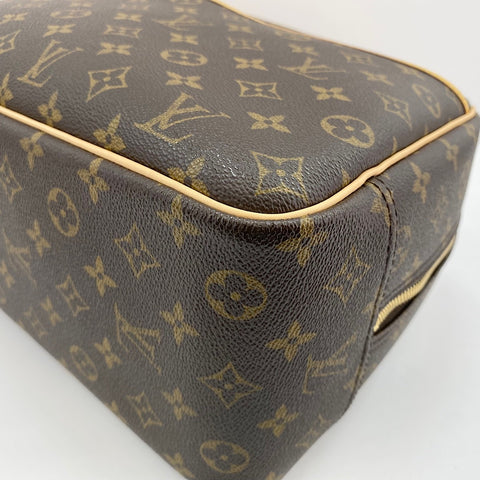 LOUIS VUITTON Deauville Handbag Brown WS32862