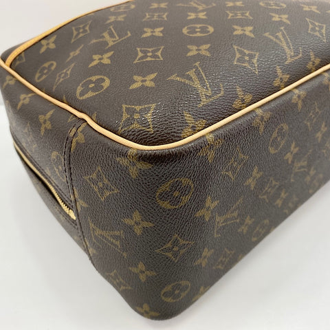 LOUIS VUITTON Deauville Handbag Brown WS32862