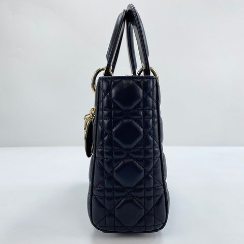 Christian Dior Lady Christian Dior Small 2WAY Handbag leather black WS32863