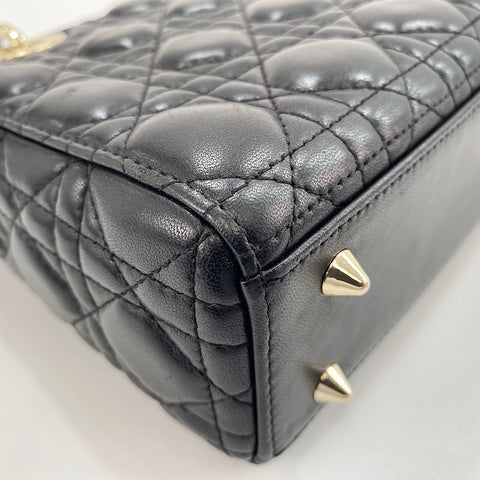 Christian Dior Lady Christian Dior Small 2WAY Handbag leather black WS32863