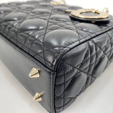 Christian Dior Lady Christian Dior Small 2WAY Handbag leather black WS32863