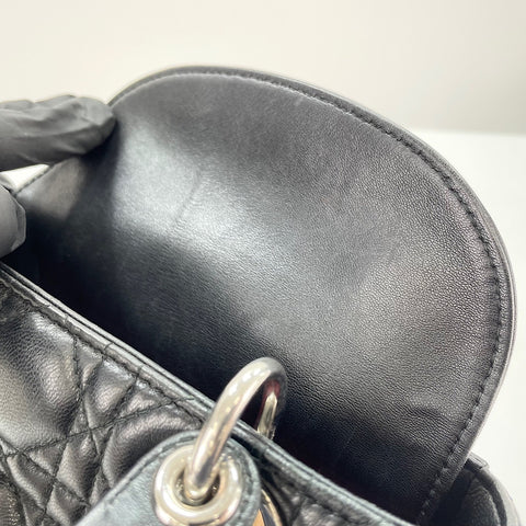 Christian Dior Lady Christian Dior Small 2WAY Handbag leather black WS32864