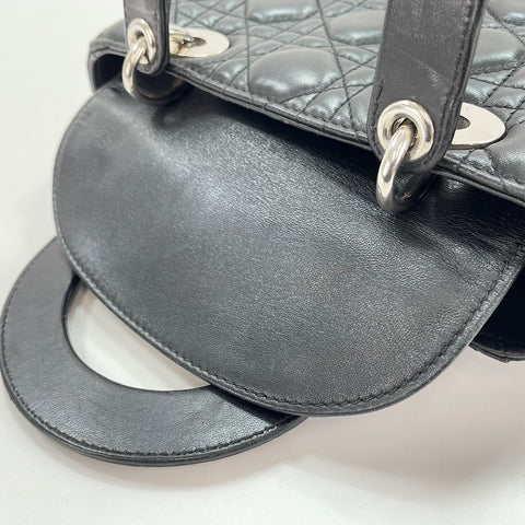 Christian Dior Lady Christian Dior Small 2WAY Handbag leather black WS32864