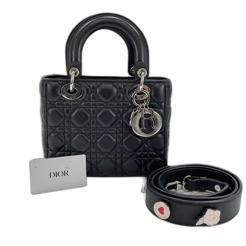 Christian Dior Lady Christian Dior Small 2WAY Handbag leather black WS32864