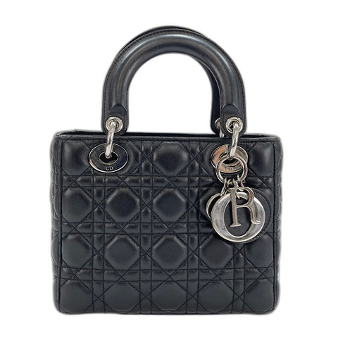 Christian Dior Lady Christian Dior Small 2WAY Handbag leather black WS32864