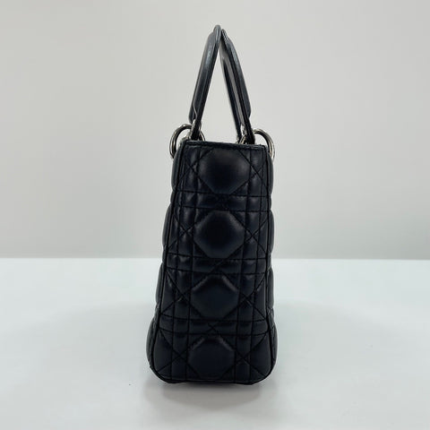 Christian Dior Lady Christian Dior Small 2WAY Handbag leather black WS32864