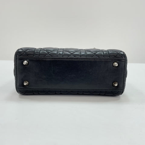 Christian Dior Lady Christian Dior Small 2WAY Handbag leather black WS32864