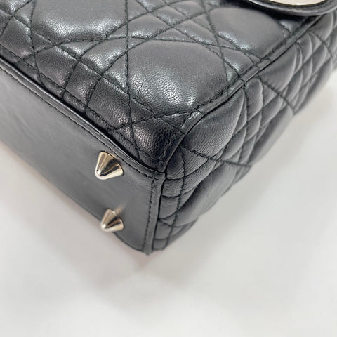Christian Dior Lady Christian Dior Small 2WAY Handbag leather black WS32864
