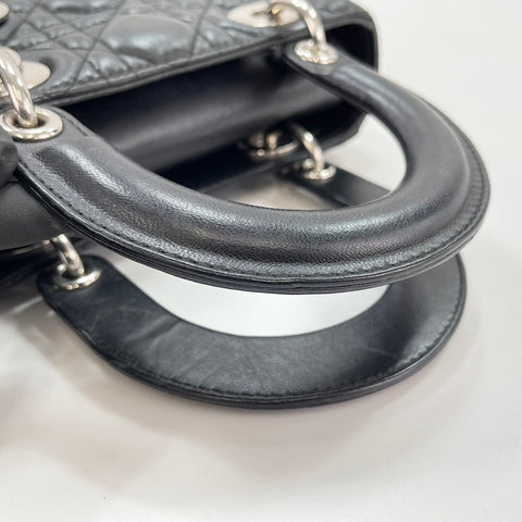 Christian Dior Lady Christian Dior Small 2WAY Handbag leather black WS32864
