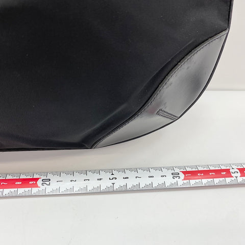 PRADA Triangular plate Shoulder Bag Nylon black WS32866