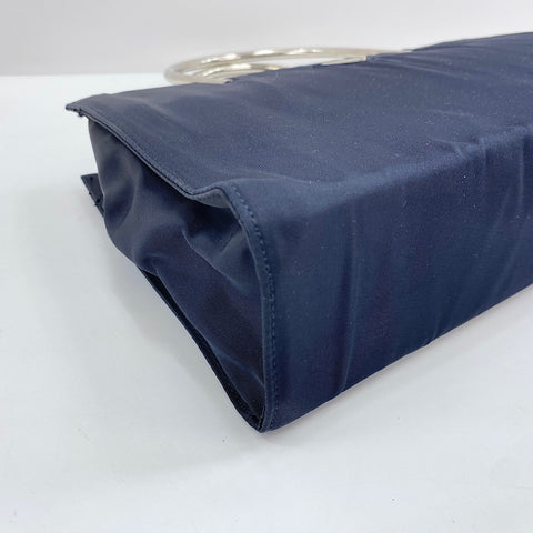 PRADA Metal handle, triangular plate Handbag Nylon Navy WS32867