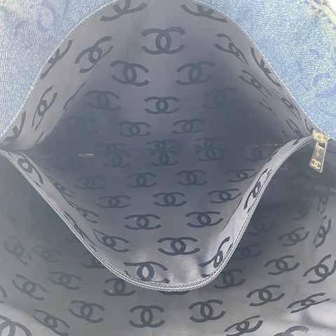 CHANEL Tote Bag denim blue WS32869