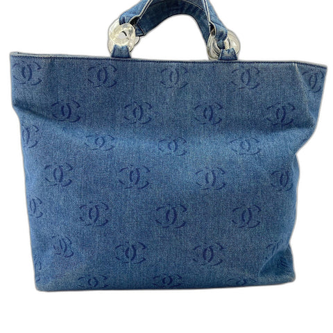 CHANEL Tote Bag denim blue WS32869