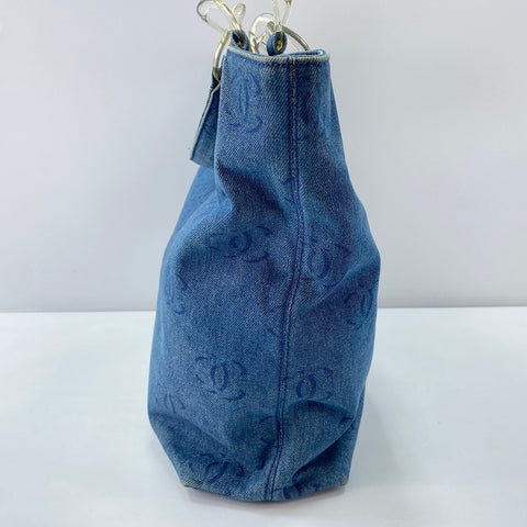 CHANEL Tote Bag denim blue WS32869