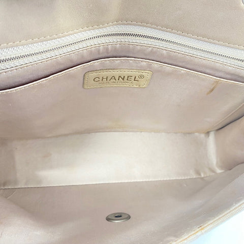 CHANEL New Travel Line 25 Shoulder Bag canvas beige WS32870