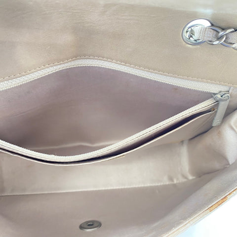 CHANEL New Travel Line 25 Shoulder Bag canvas beige WS32870