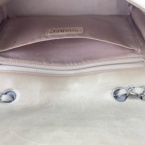 CHANEL New Travel Line 25 Shoulder Bag canvas beige WS32870