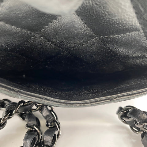 CHANEL Mini matrasse Shoulder Bag leather black WS32874