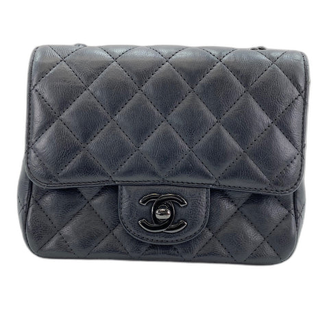 CHANEL Mini matrasse Shoulder Bag leather black WS32874